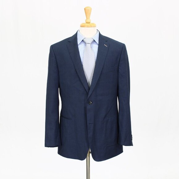 Indochino 42R Blue Solid 2-Button Sport Coat Blazer Jacket B648